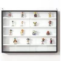 2 Door 5 Shelf Wall Display Cabinet - Black