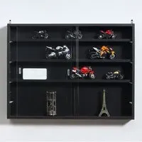2 Door 5 Shelf Wall Display Unit - Black