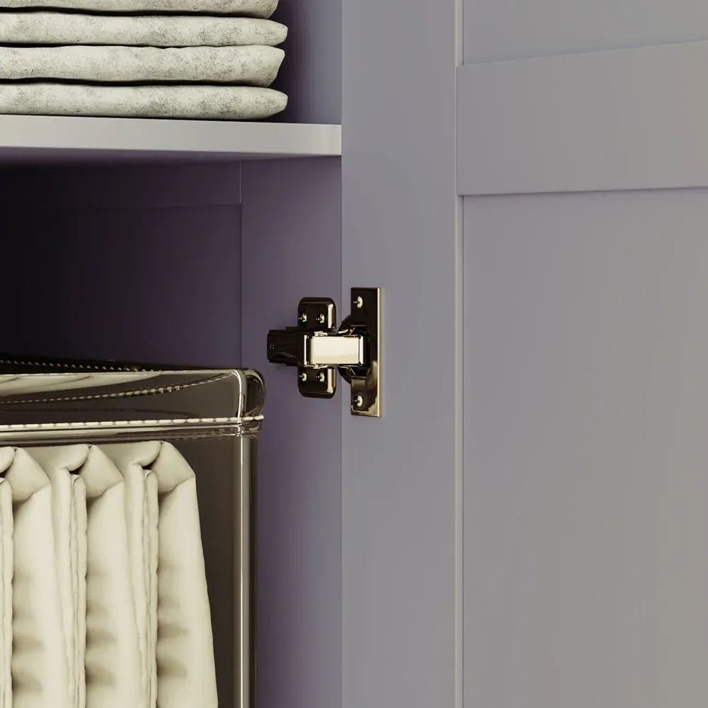 2 Door Double Wardrobe with Hanging Rail - Grey