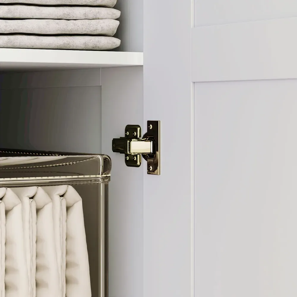 2 Door Double Wardrobe with Hanging Rail - White