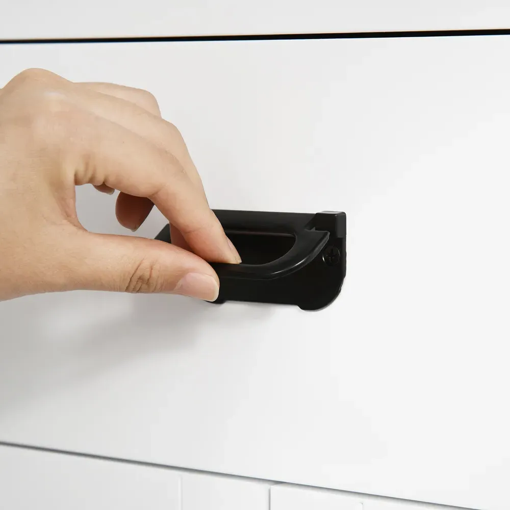 2 Door Single Drawer Floor Cabinet - White