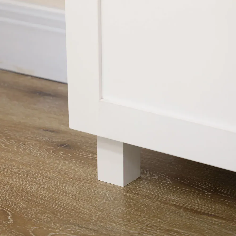 2 Door Single Drawer Kitchen Storage Cabinet - White