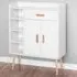 2 Door Single Drawer Standing Sideboard - White