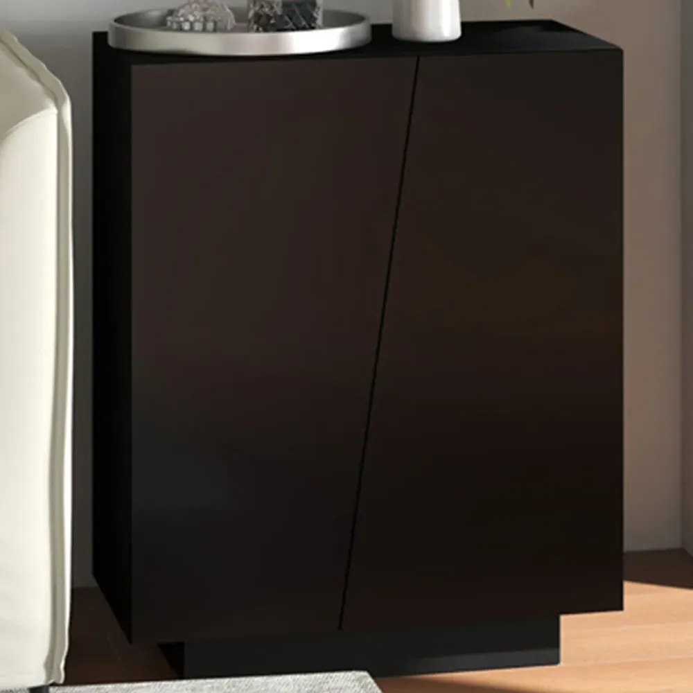 2 Door Storage Cabinet - Black