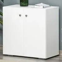 2 Door Storage Cabinet - White