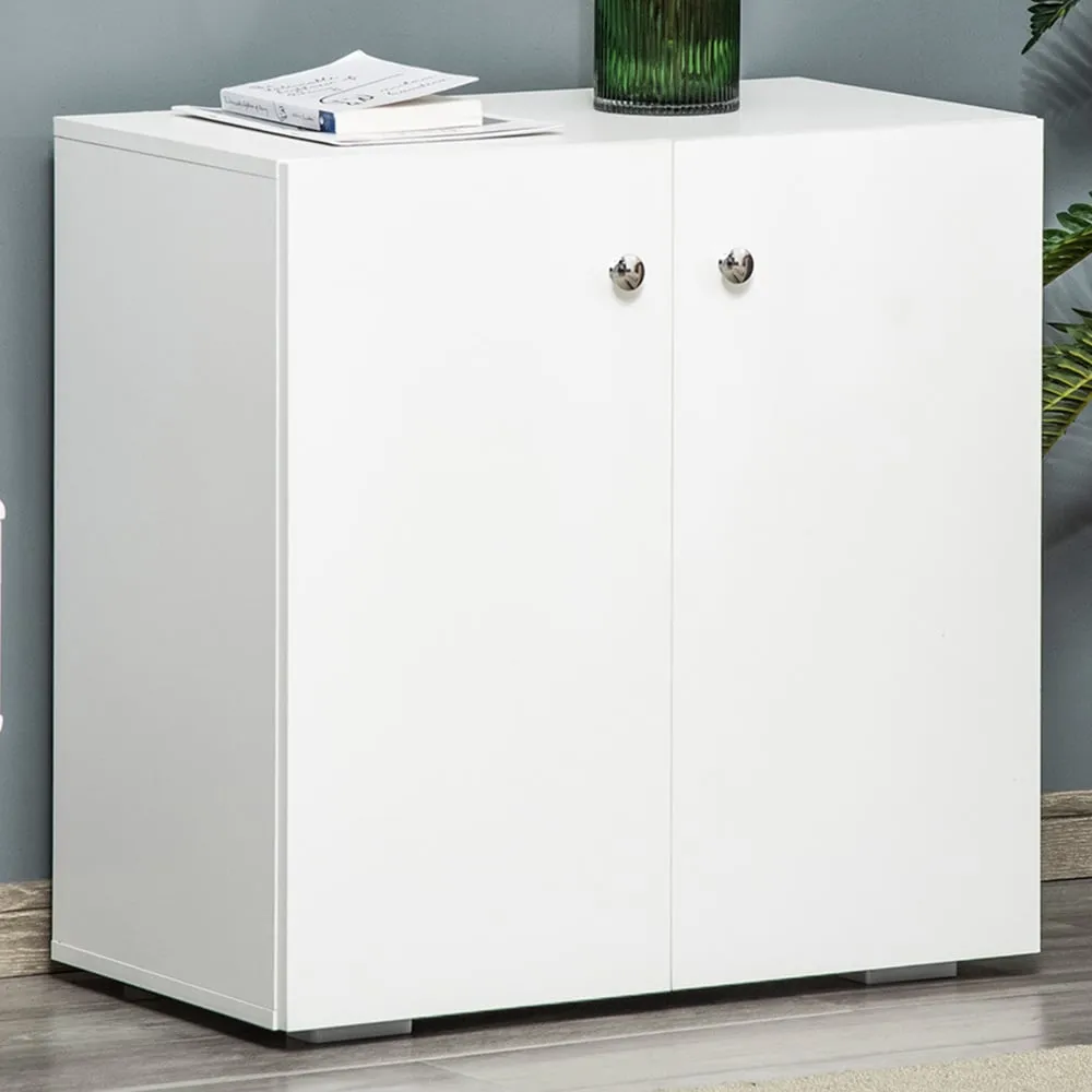 2 Door Storage Cabinet - White image