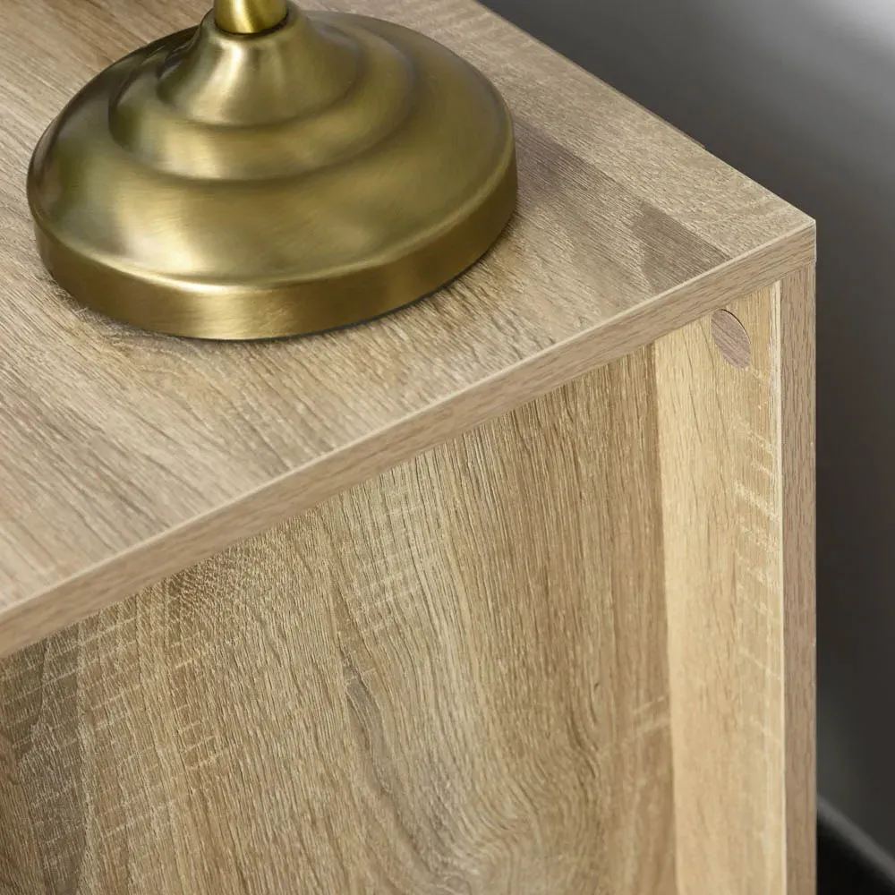 2 Drawer Bedside Table - Brown