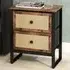 2 Drawer Bedside Table - Brown, Rattan