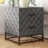 2 Drawer Bedside Table Set of 3 - Grey
