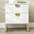 2 Drawer Bedside Table - White