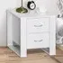 2 Drawer Bedside Table - White