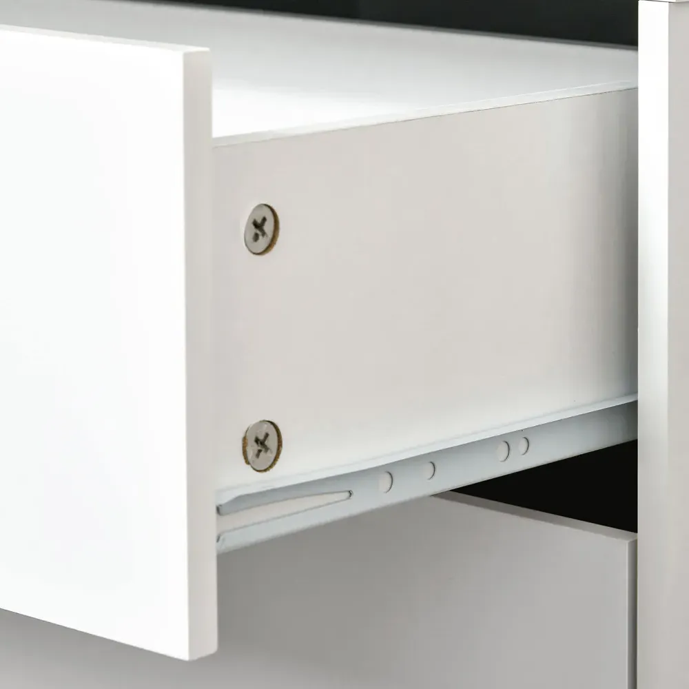 2 Drawer Bedside Table - White