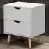 2 Drawer Bedside Table - White