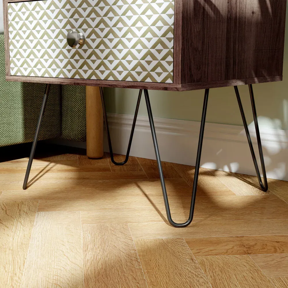 2 Drawer Boho Design Bedside Table - Brown