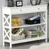 2 Drawer Console Table with Shelves - White