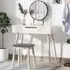2 Drawer Dressing Table Set with Mirror - White