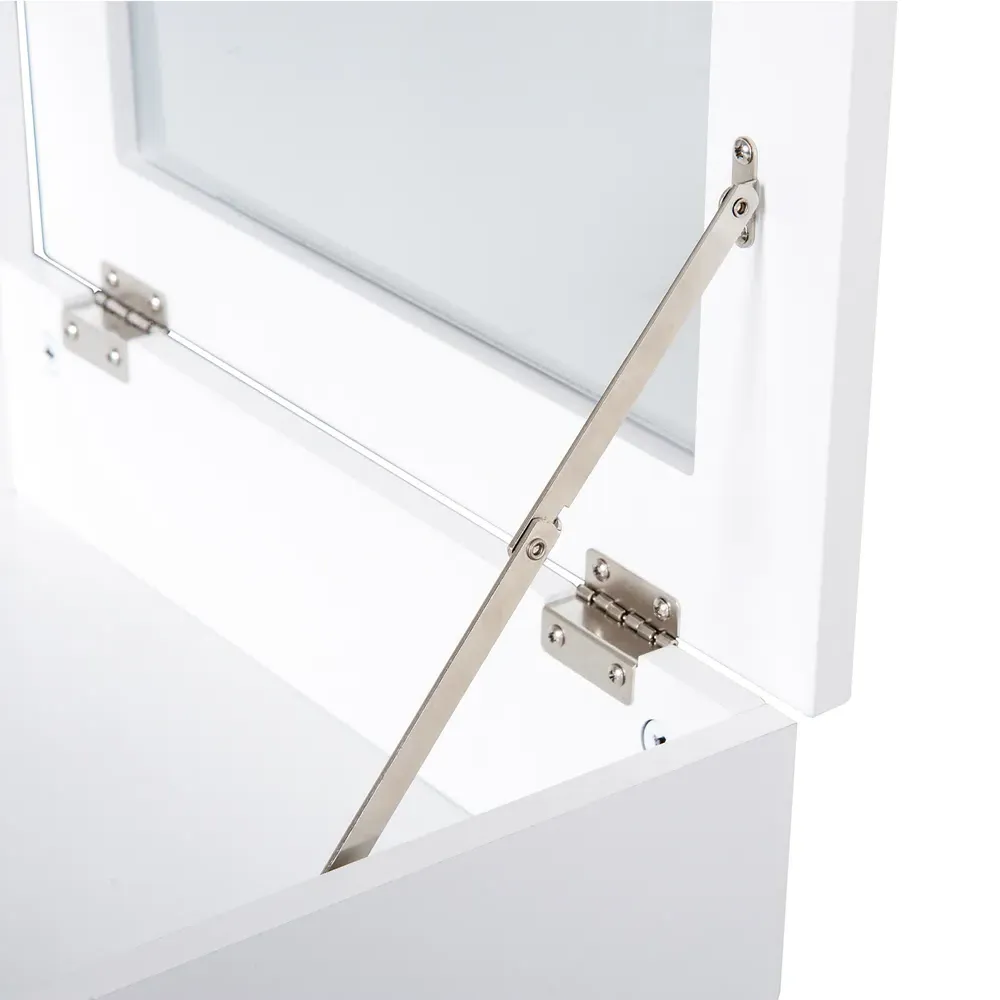 2 Drawer Dressing Table with Flip Up Mirror - White