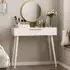 2 Drawer Dressing Table with Mirror - White
