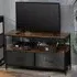 2 Drawer Foldable TV Cabinet - Rustic Brown, Steel