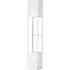 2 Light Floor Lamp with Shelves - White