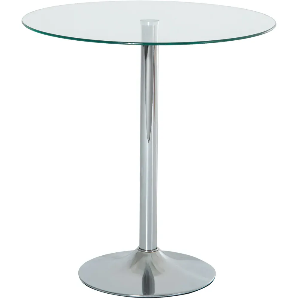 2 Seater Dining Table - Silver, Glass