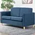 2-Seater Loveseat Sofa - Blue, Linen