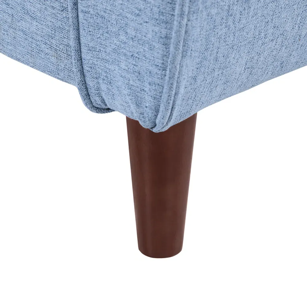 2-Seater Loveseat Sofa - Light Blue, Linen