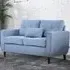 2-Seater Loveseat Sofa - Light Blue, Linen