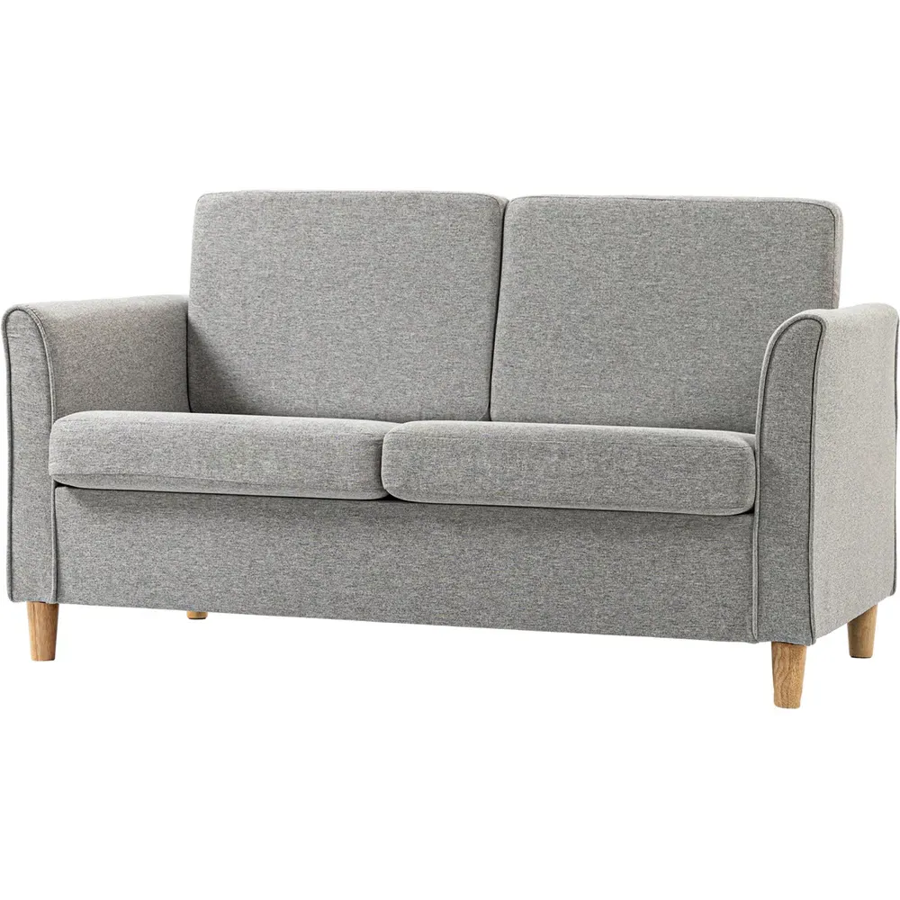 2-Seater Loveseat Sofa - Light Grey, Linen