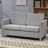 2-Seater Loveseat Sofa - Light Grey, Linen