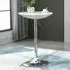 2 Seater Round Adjustable Height Swivel Bar Table - White