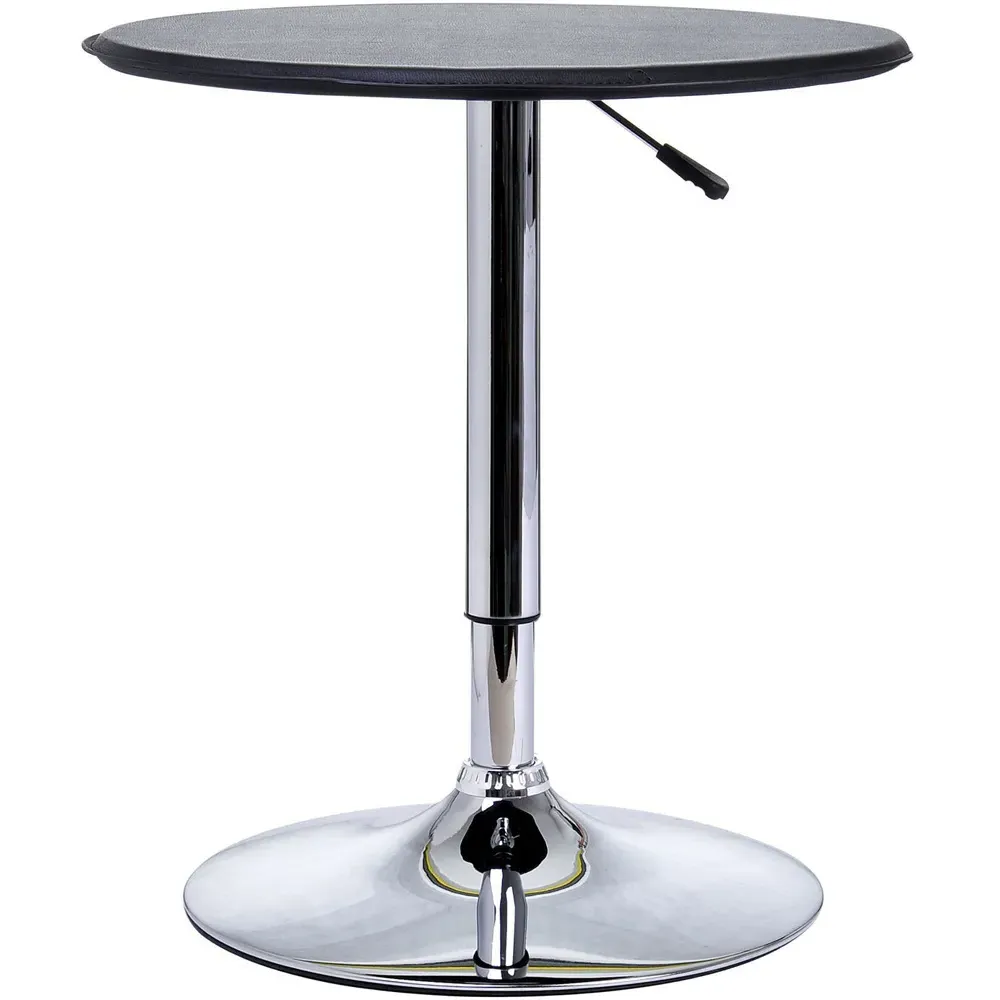 2 Seater Round Adjustable Height Swivel Bistro Table - Black