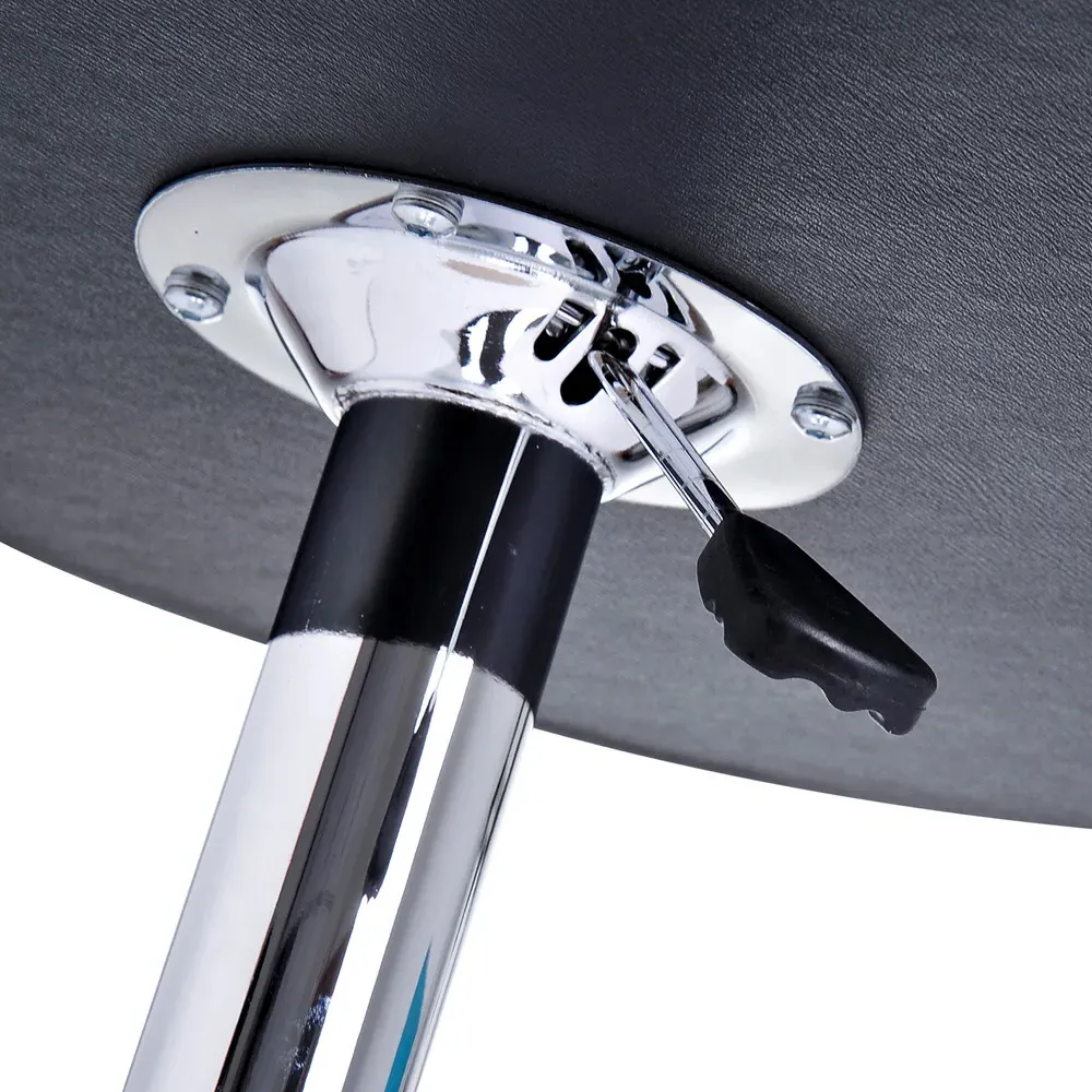 2 Seater Round Adjustable Height Swivel Bistro Table - Black