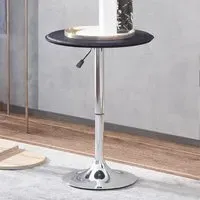 2 Seater Round Adjustable Height Swivel Bistro Table - Black