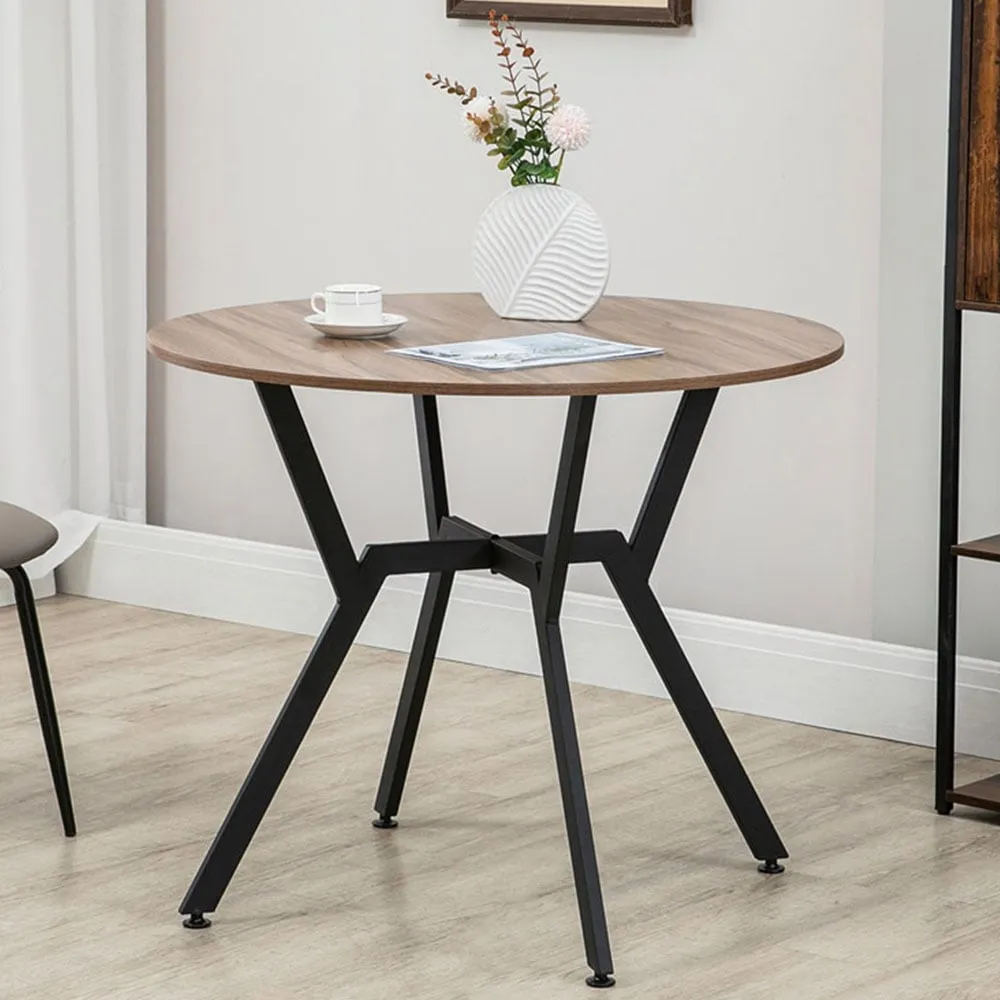 2-Seater Round Dining Table - Brown