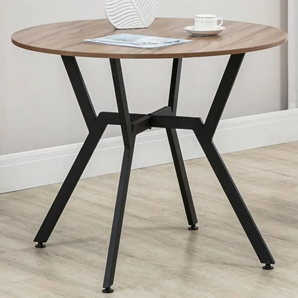 2-Seater Round Dining Table - Brown
