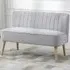 2-Seater Sofa - Grey, Velvet