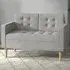 2-Seater Sofa with Storage - Light Grey, Cotton