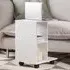 2 Shelf C-Shaped Side Table - White, Particle Board