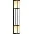 2 Shelf Floor Lamp with Dual Ambient Light - Black