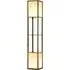 2 Shelf Floor Lamp with Dual Ambient Light - Brown