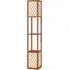 2 Shelf Floor Lamp with Storage - Brown