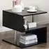 2 Shelf S-Shaped Side Table - Black, Wood Grain