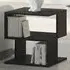 2 Shelf Square Side Table - Black