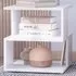 2 Shelf Square Side Table - White
