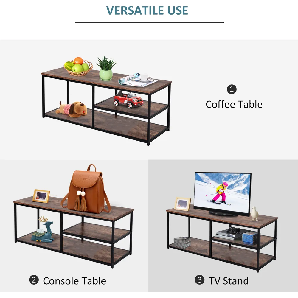 2 Shelf TV Cabinet - Brown