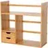 2-Tier Desk Organiser with Drawers - Brown, Bamboo