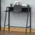 2-Tier Metal Frame Desk with Storage - Black