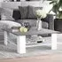 2 Tier Square Coffee Table with Storage - Cement Grey