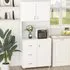 3 Door 3 Drawer Kitchen Storage Cabinet - White
